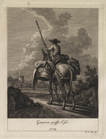 KG 01079
          <br/>
          Entwurf einiger Maulthiere und Esel. Siebender Theil. (18 bladen)
          <br/>
          <em>Ridinger, Johann Elias (1698-1767)</em>